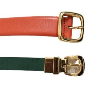 Never Worn! Green Michael Kors & Banana Republic Orange Leather Belts